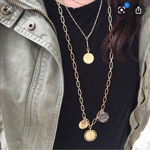 Stella & Dot Dez Layering Necklace Vintage Coins